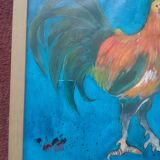 Tableau peinture acrylique coq