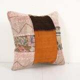 Vintage patchwork kilim rug pillow case