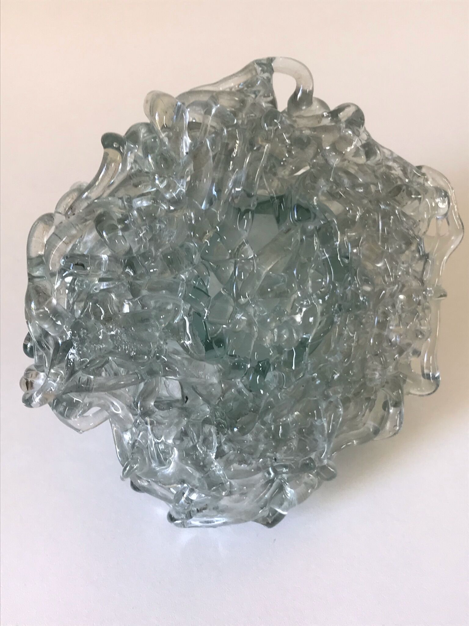 Design glass vase annees 80