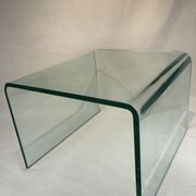 Ensemble 2 tables gigognes en verre 1980