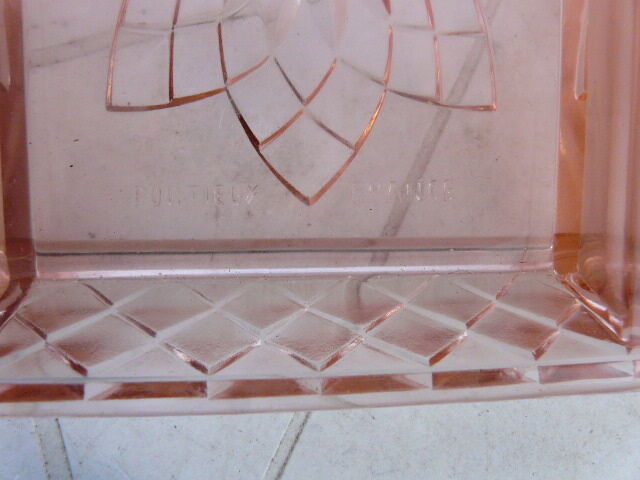 Carved glass ravier dish servant rosaline portieux