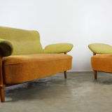 F109 lounge furniture with armchair and matching sofa by Theo Ruth for Artifort 1950