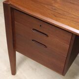 Vintage desk by Wilhelm Renz in double-sided teak, 1960s