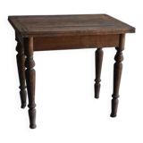 Rustic brown solid wood dining table, 1950s.