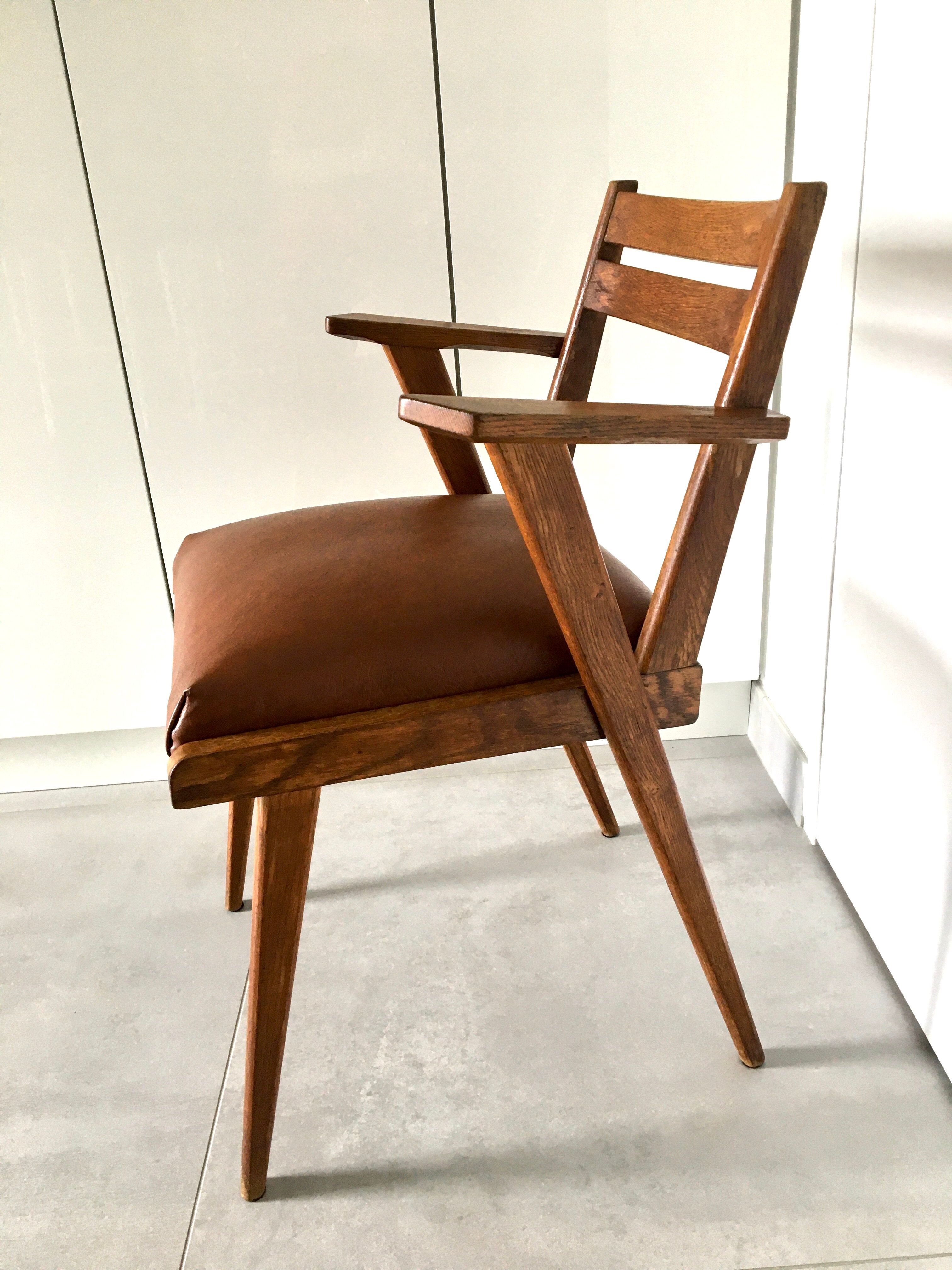 Pair of bridge armchairs 60s