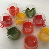 9-cup Vintage coffee cup set