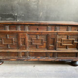 Italian chest carved wood