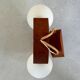 Scandinavian design chandelier pendant, rope, opaline and pine, from the 1980s