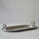 Vintage stainless steel dish with goose head handles serving tray