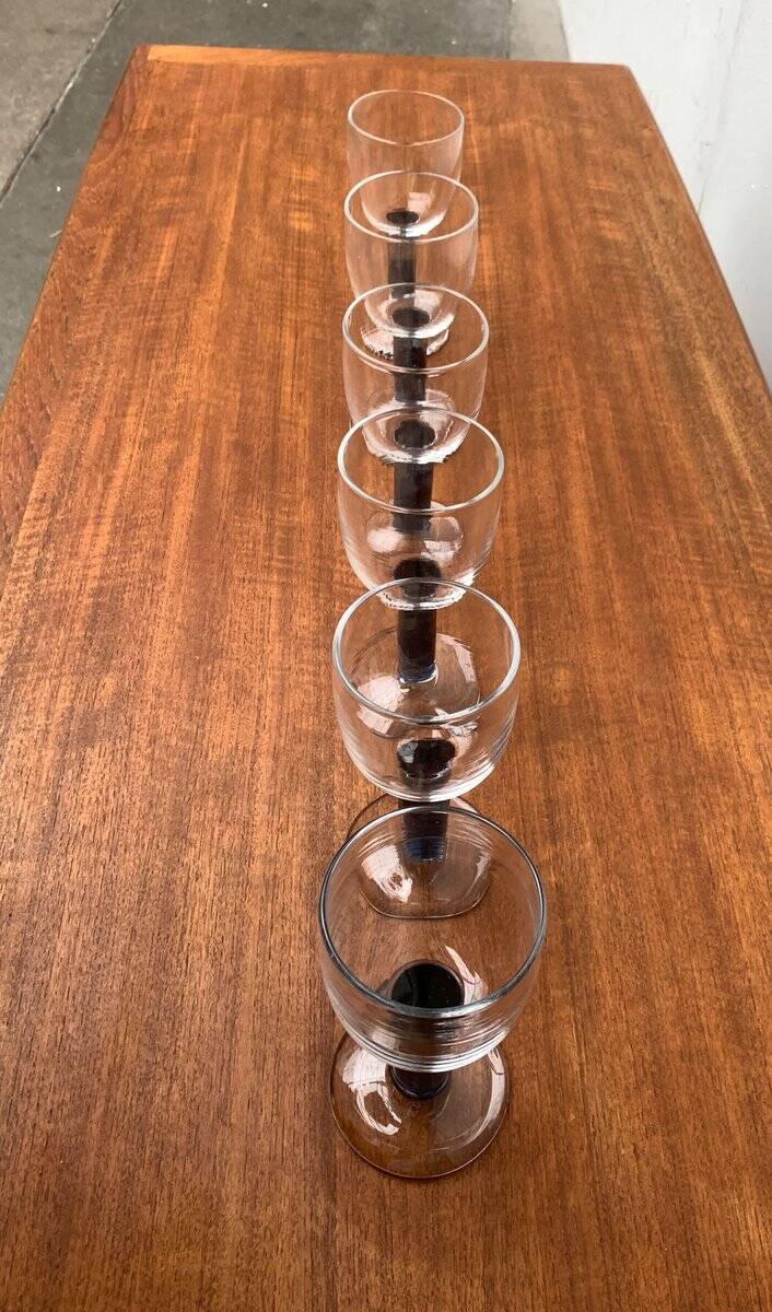 German wine glasses by Regina Kaufmann for Glashagen Hütte, set of 6.