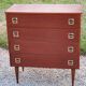 Vintage mahogany chest of drawers from the 60s conical feet 4 drawers