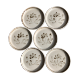 Set of 6 handmade plates