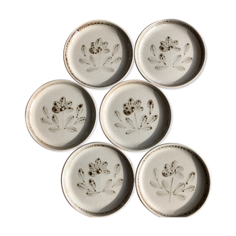 Set of 6 handmade plates