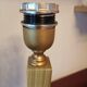 Foot lamp bedside desk onyx brass 1950 60