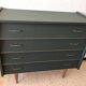 Dark green vintage dresser.