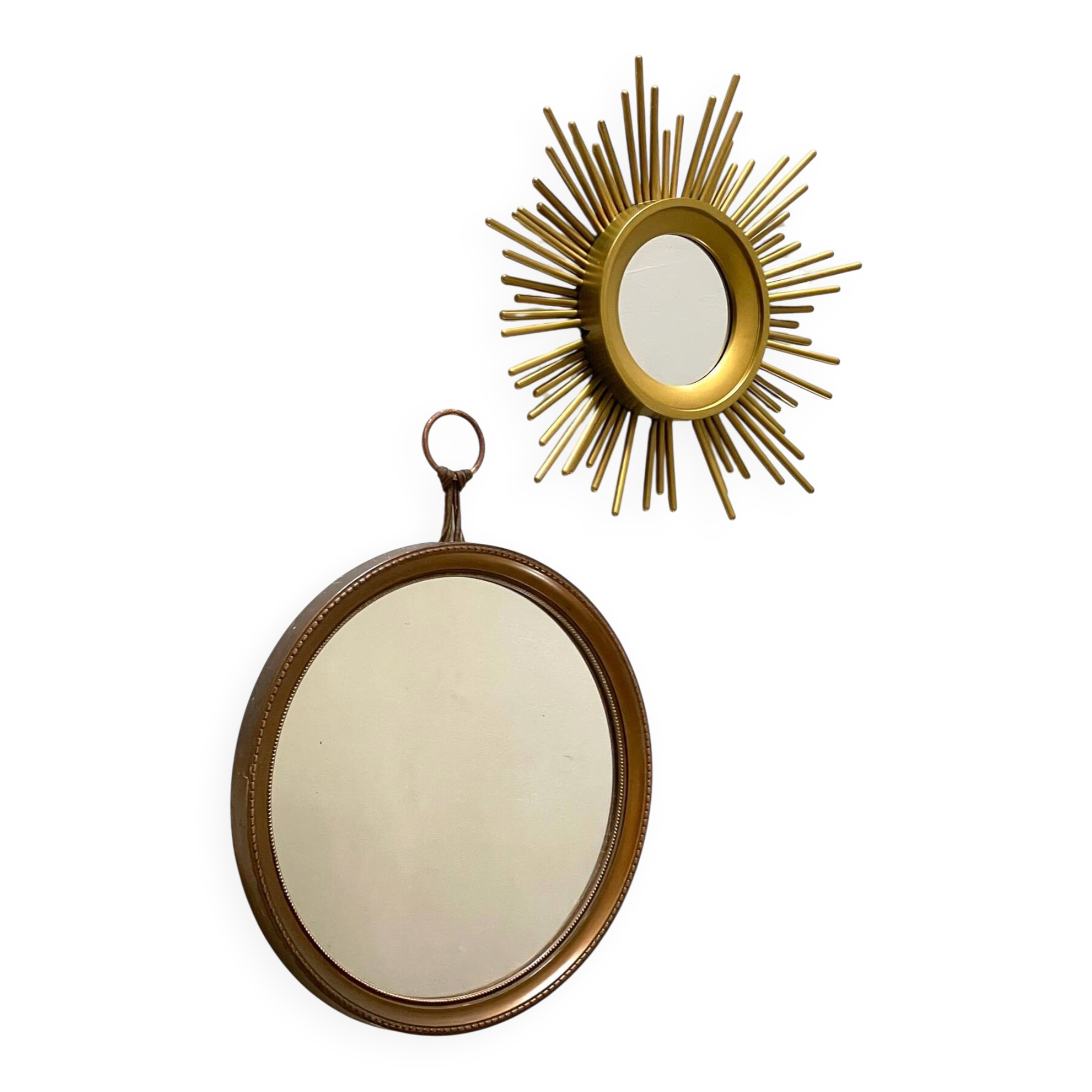 MIROIRS Dorés SOLEIL Vintage