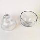 Modern set of 2 crystal bowls by Asta Strömberg, Sweden, 1950s.