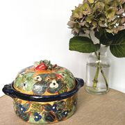 Soupière ancien légumier artisanal