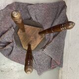 Turned wooden tripod stool