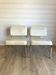 2 vintage chairs in white faux leather and chrome tube - Mid-Century 70s design
