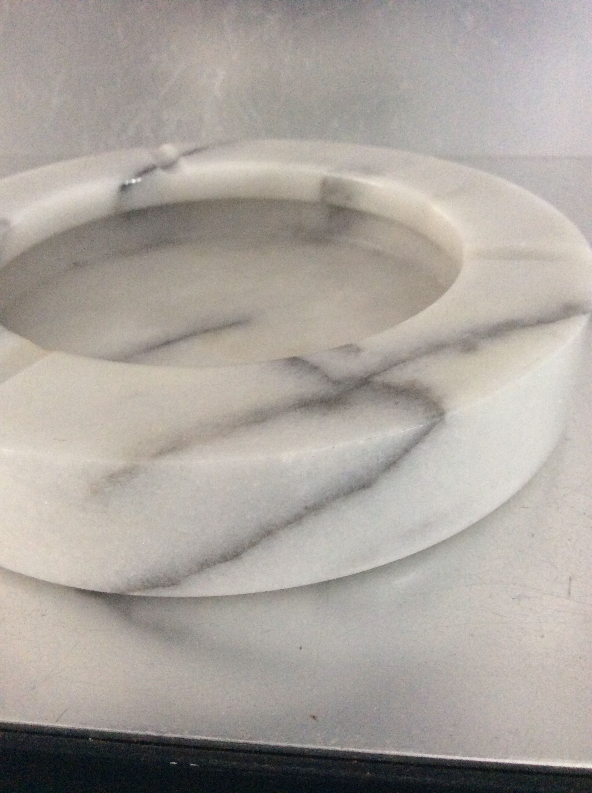 Vintage ashtray 70s in white marble