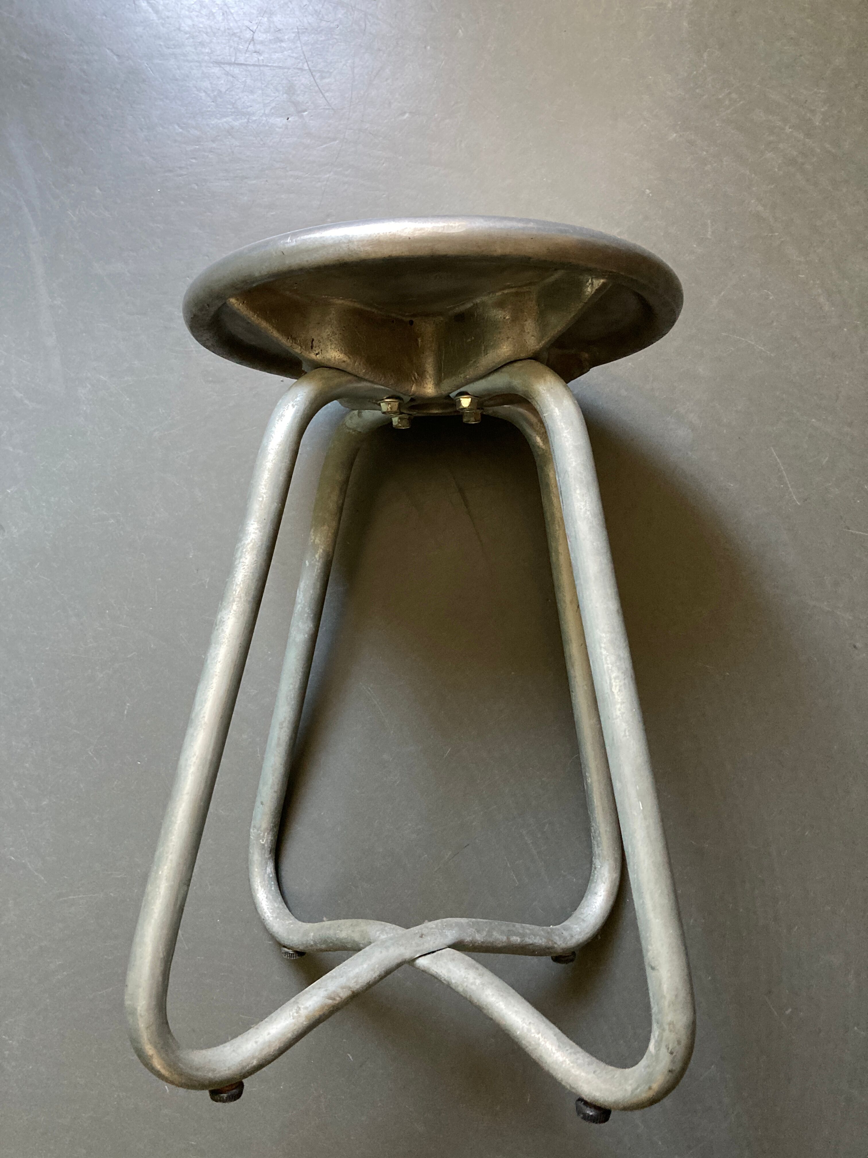 Habitat aluminium cast iron stool 1980