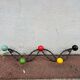 50s coat rack with five vintage balls