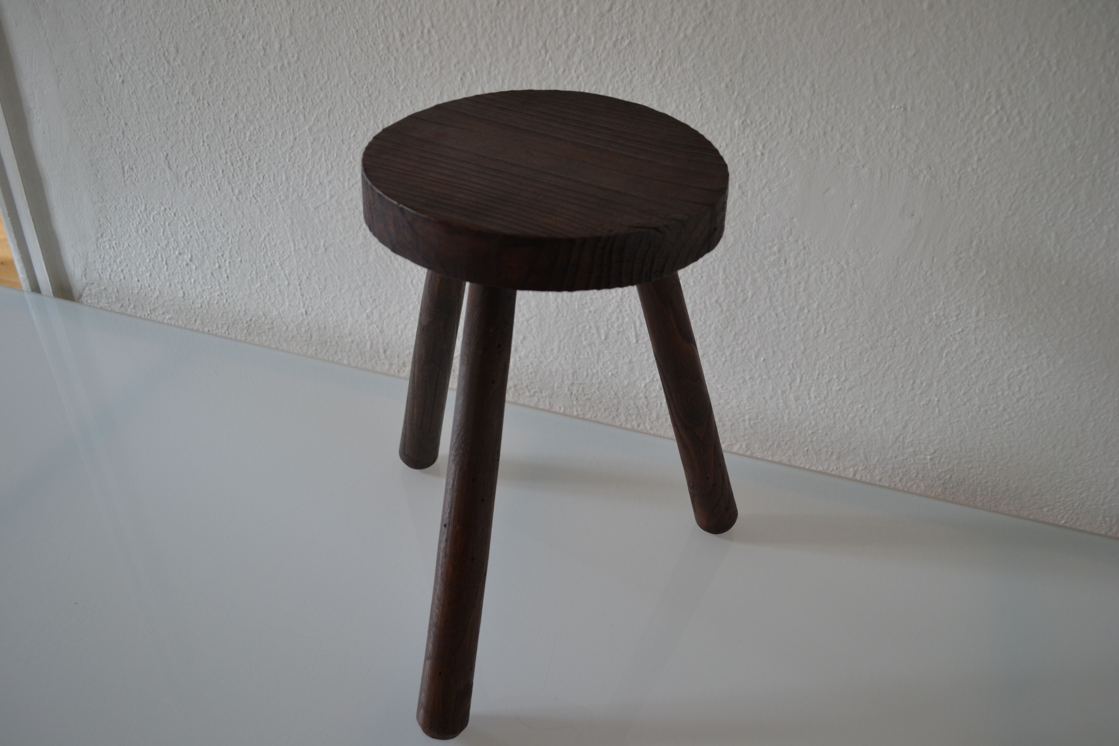 Brutalist modernist tripod stool 1950