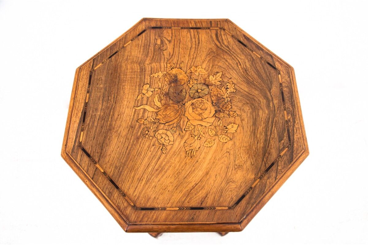 Antique thread table, Northern Europe, late 19th century.