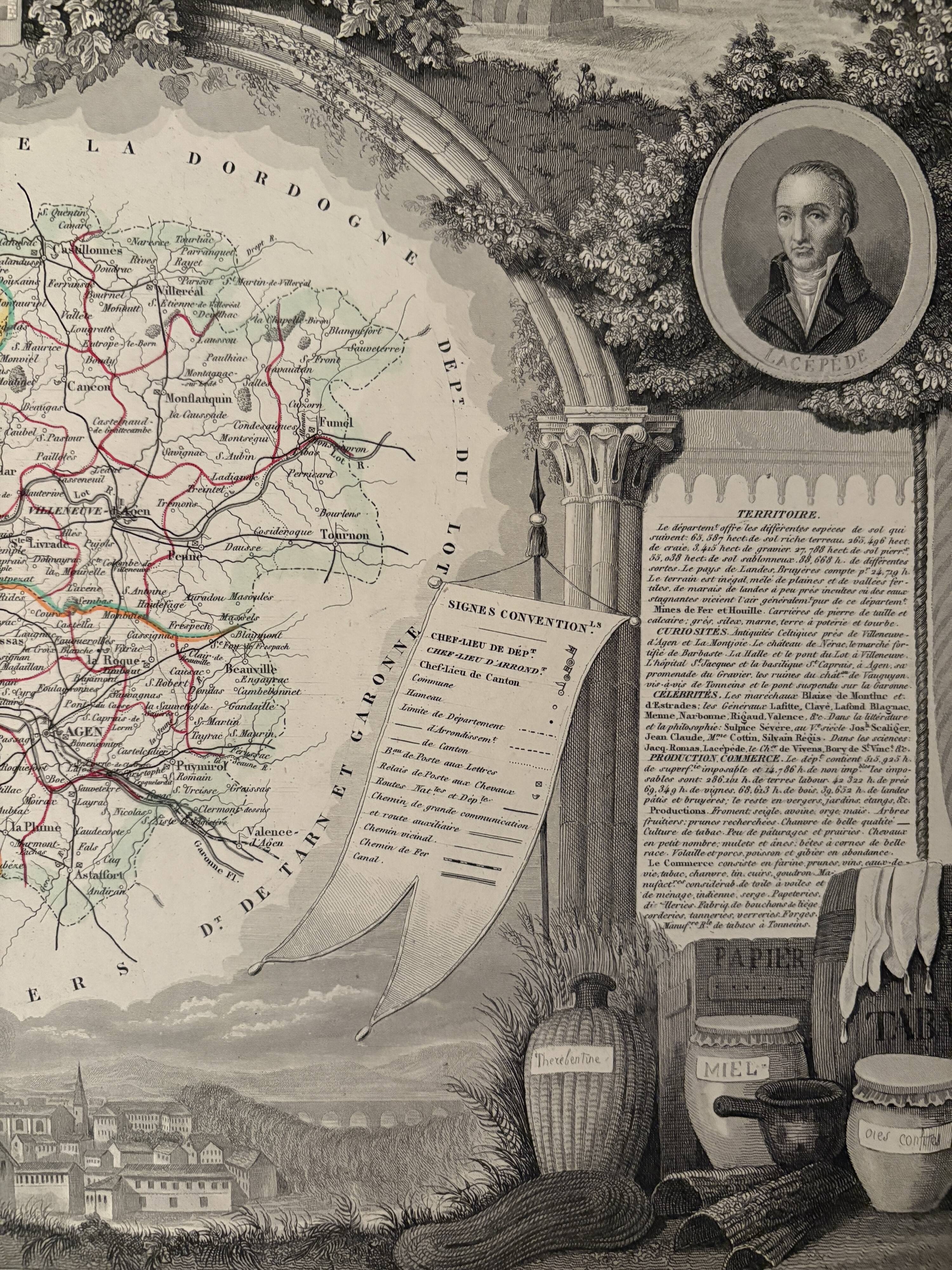 Old map of Lot et Garonne - 1840