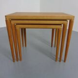 Danish Oak Nesting Tables by H.W. Klein for Bramin, 1960s, Set of 3