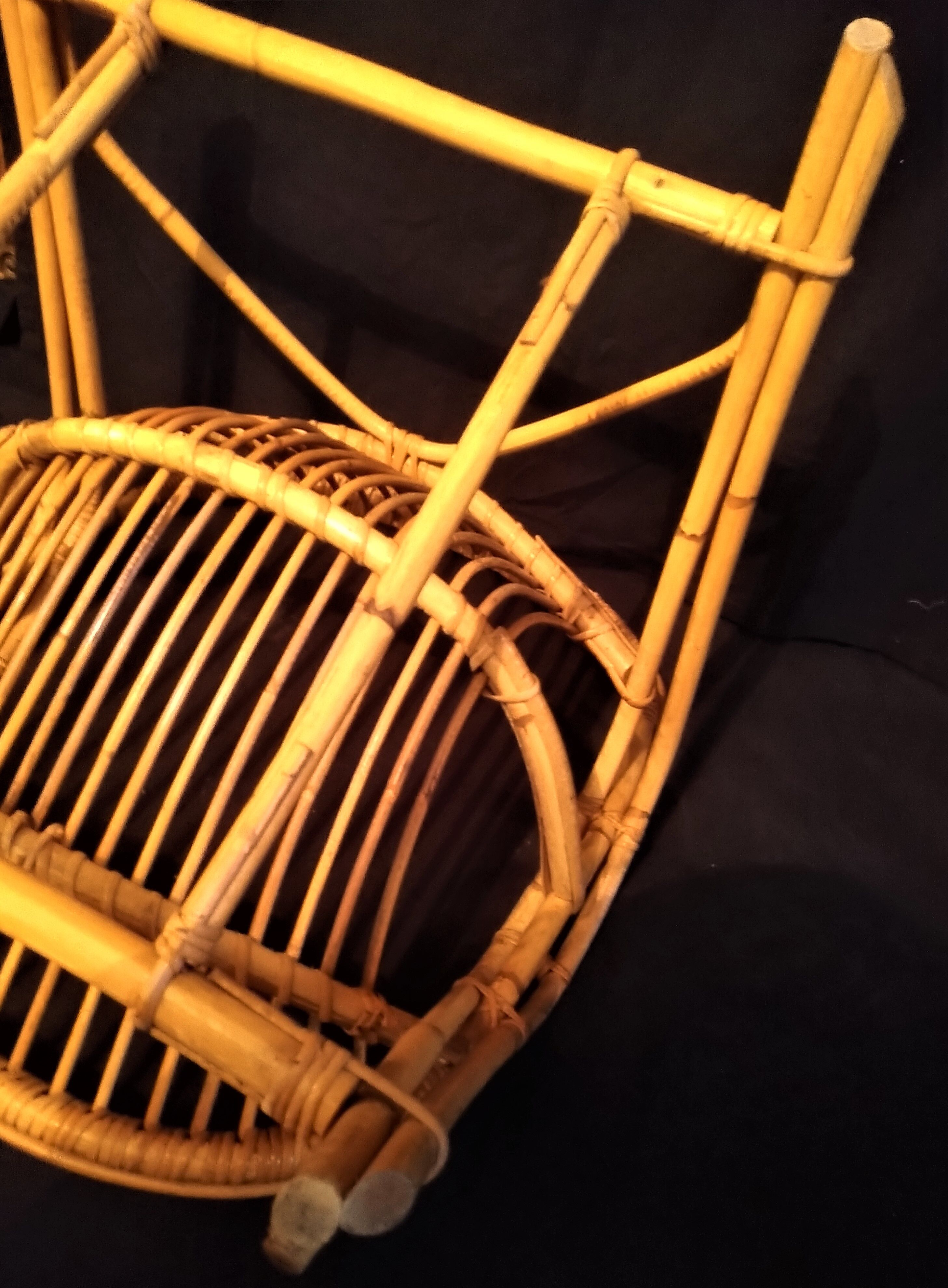 Adult rattan shell armchair