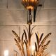 Chandelier ears of wheat in gilded metal, circa 1960