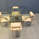 Vintage brass dining set by Belgochrom, 1970s