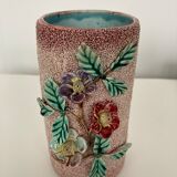 Vase barbotine relief début XIXeme