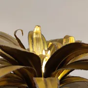 Lampe de table fleur Maison Jansen, années 1970