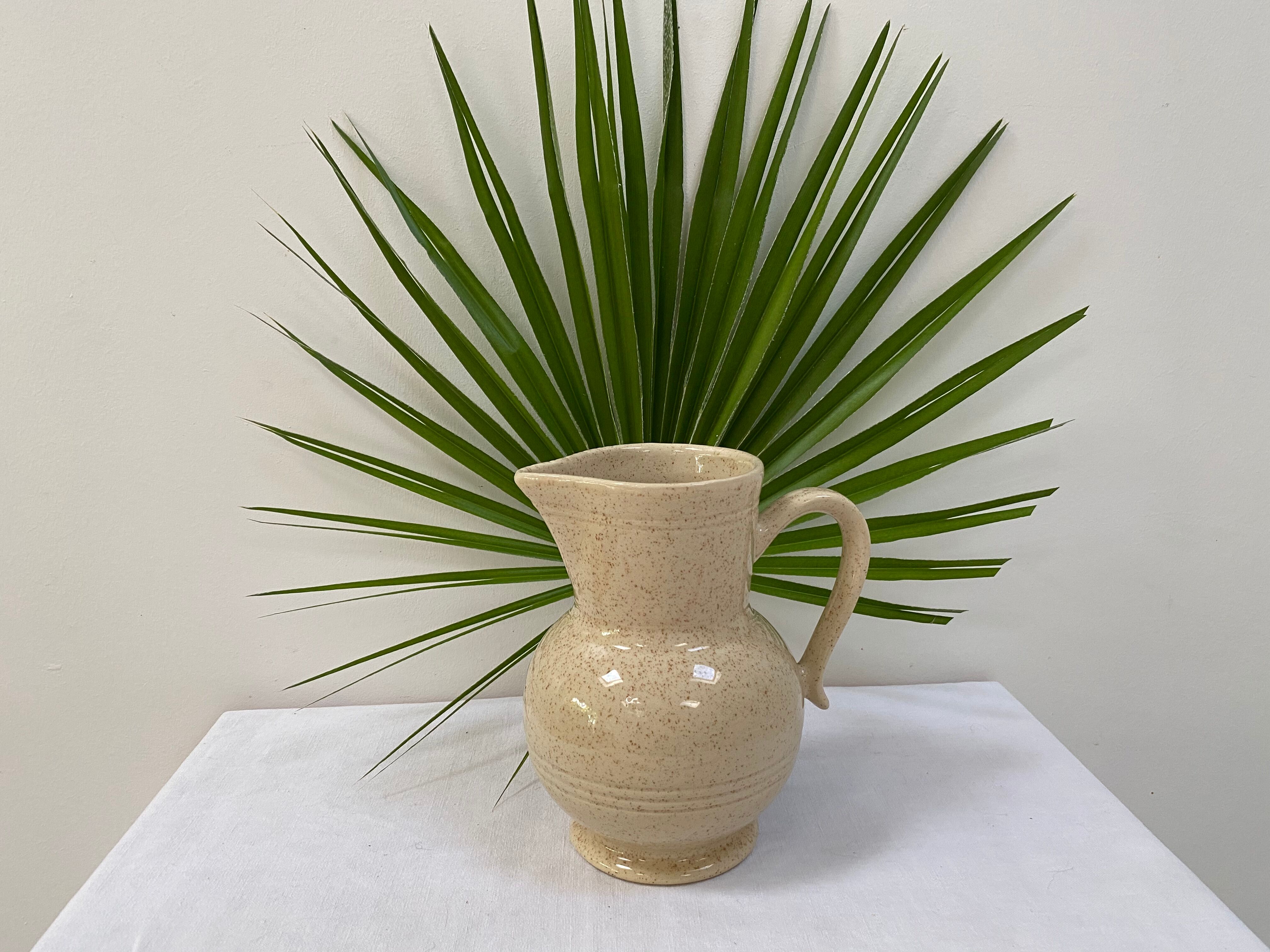 Speckled ceramic vase pitcher