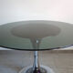 Table glass smoked foot vintage tulip 70