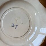 Deep ironstone plates, Saxony pattern