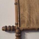 Antique turned wooden mirror in bamboo style, late 19th century A116