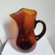 Vintage amber blown glass pitcher – Biot style – 1960s/70s