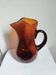 Pichet en verre soufflé ambré, années 60-70