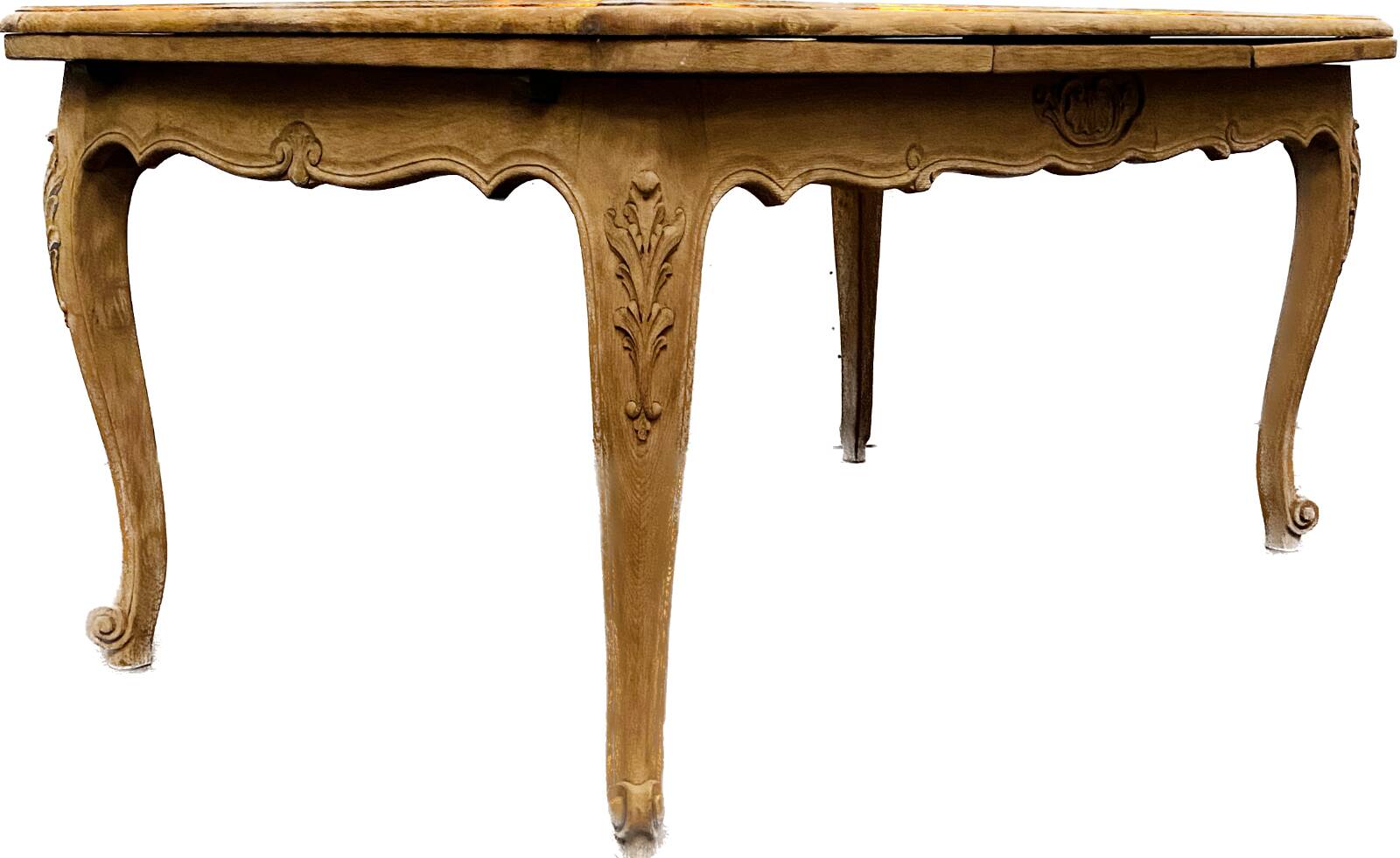 Regency style dining table in veneer and solid oak 20th century