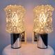 Pair of vintage 70s glass wall lamps by Targetti Sankey