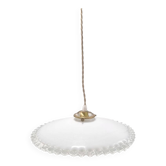 White opaline glass pendant light