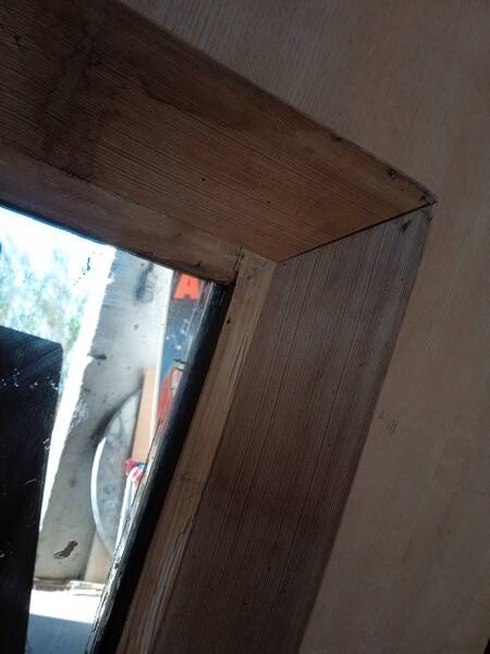 Miroir epais bois brut naturel 82/72cm - 1940