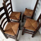 Set of 4 brutalist chairs