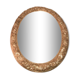 Oval mirror in gilded wood 125 cms French 18th century work