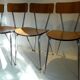 Lot de 4 chaise formica marron