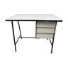 Modernist asymmetrical desk with 3-drawer boxes, France 1950